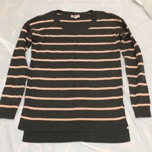 Arizona sweater gray with pink stripes